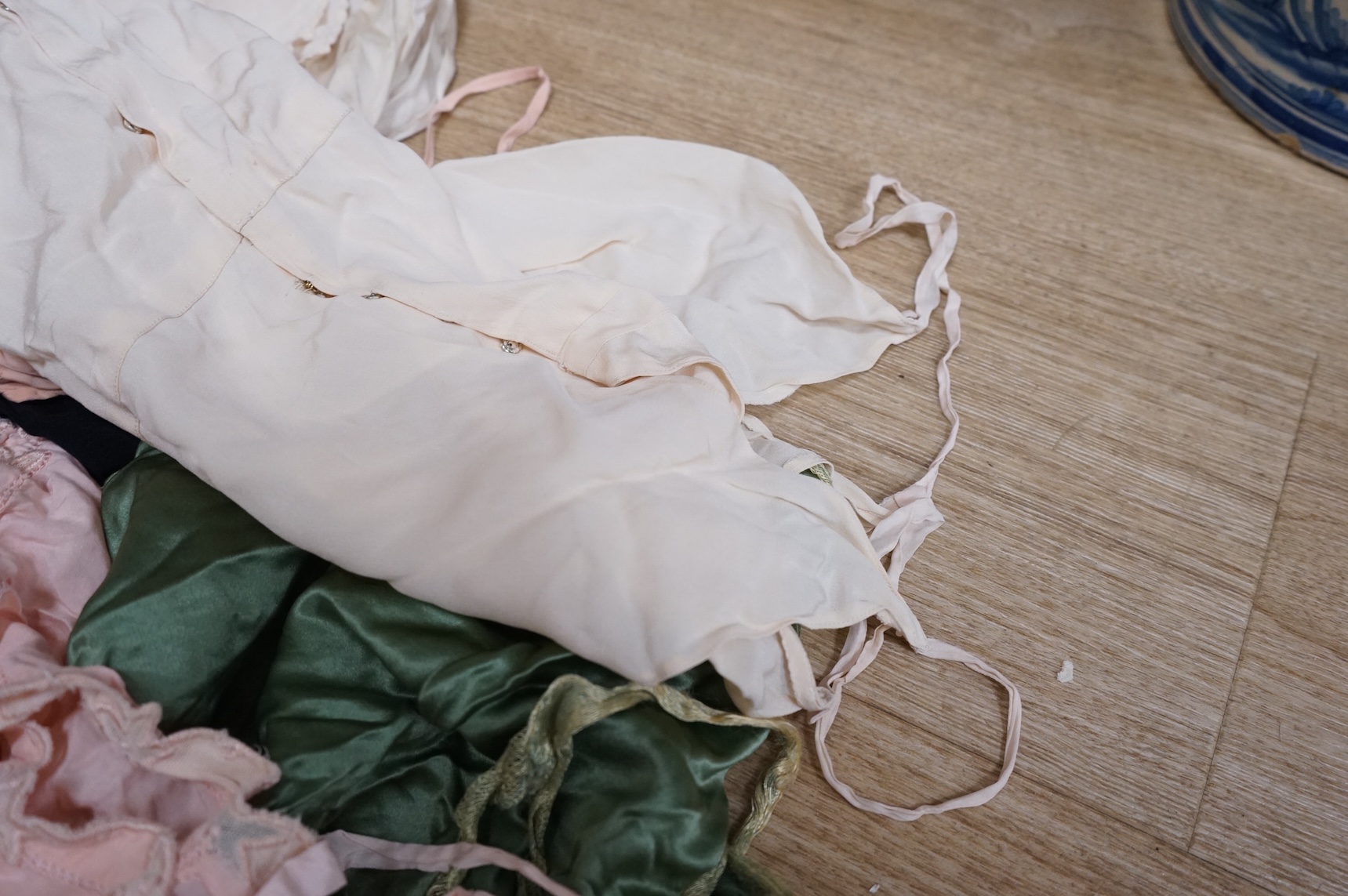 A collection of 1920's-30's petticoats